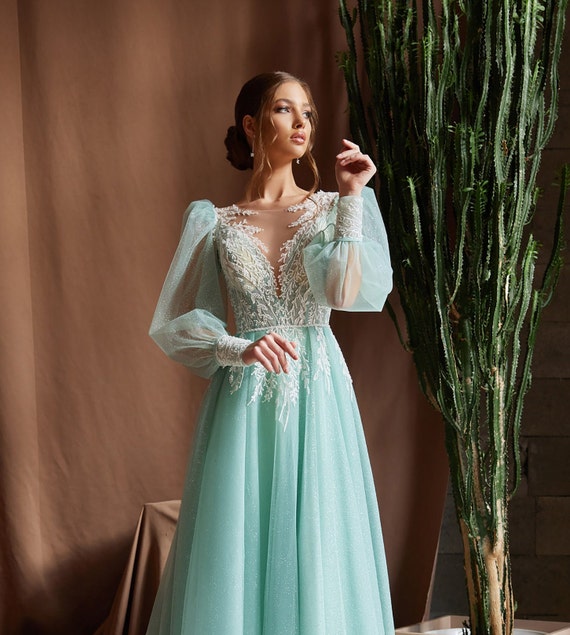 Fairy Tulle Prom Dress Long Colored 