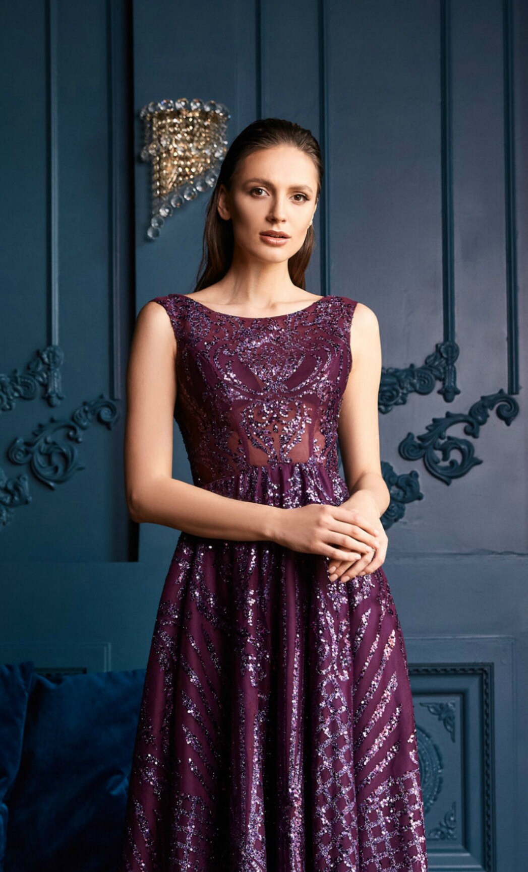 Purple Wedding Dress Bling Dress Colorful Wedding Dress