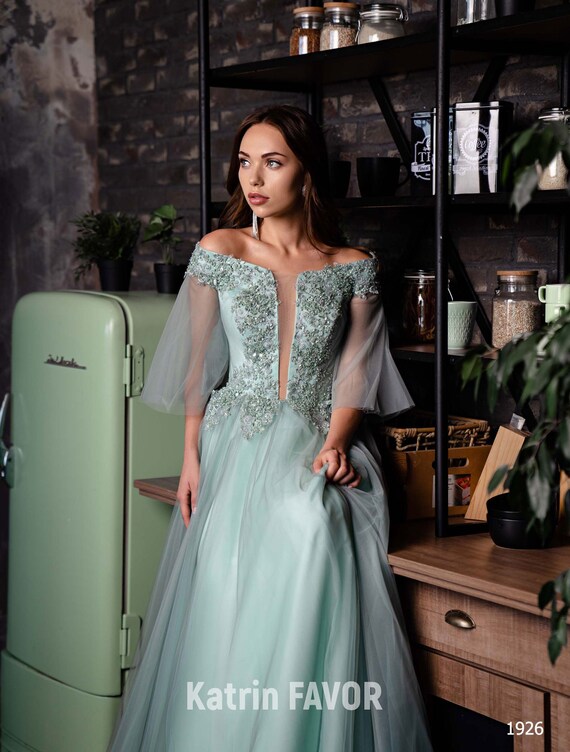 Gray Alternative Wedding Dress 