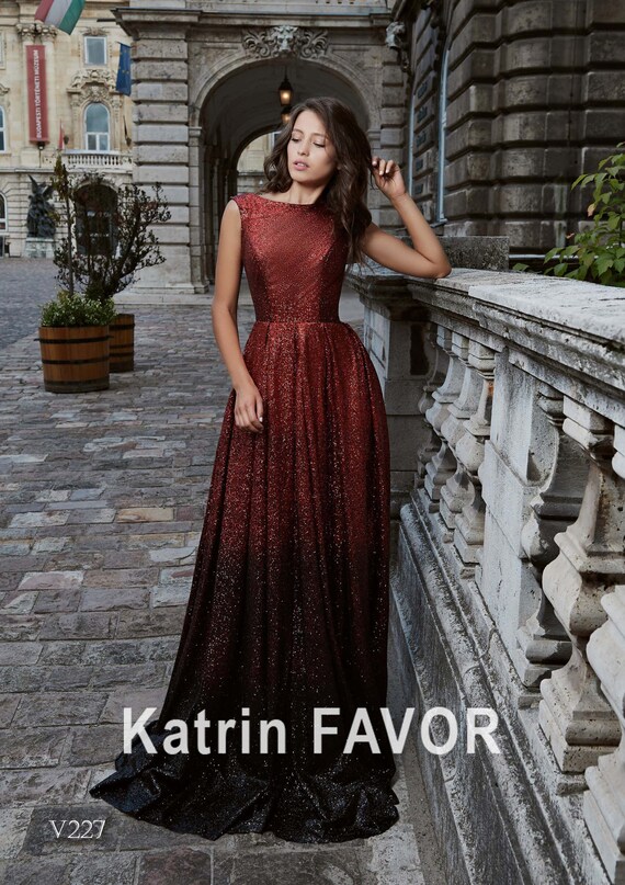 plus size ombre sequin dress