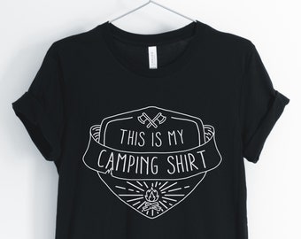 Esta es mi camisa de camping, camisa de camping, camping divertido, camping lindo, amante del camping, camiseta de fogata, regalo de camping, unisex & camisetas de mujer