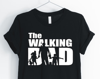 The Walking Dad Vatertag T-Shirt, Sohn und Tochter T-Shirt, Vatertagsshirt, Geschenk für Papa, Unisex & Frauen Shirt