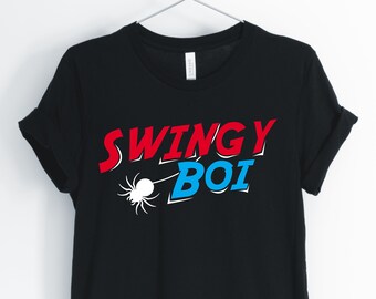 Swingy Boi, Spider, Spider Shirt, Funny Spider, Spider Meme, Cute Spider T-Shirt, Spider Owner, Spider Gifts, Unisex & Women's Shirts