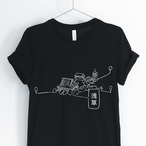 Asakusa Skyline, Tokyo Shirt, Japanese Shirt, Japan Travel, Japan Tourist, Abstract Japan T-Shirt, Japanese Gift, Unisex & Women&#39;s Shirt