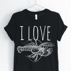 I Love Lobster, Lobster, Lobster Shirt, Vintage Lobster T-Shirt, Cute Lobster, Nautical Lobster Gift, Unisex & Women&#39;s Shirts