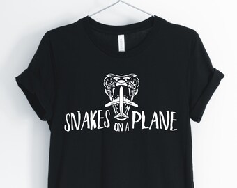 Schlangen auf ein Flugzeug, Schlange, Schlange Shirt, Jahrgang Schlange, Kobra Schlange, Reptil T-Shirt, Schlange, Geschenke, Unisex & Frauen Shirts
