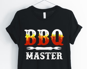 BBQ-mästare, grill, grill-tröja, grillälskare-t-shirt, perfekt sommargåva för matlagning utomhus, unisex- och damtröjor