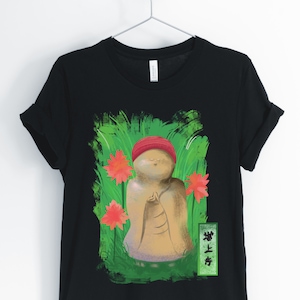 Zozoji Shrine, Japanese Shirt, Japanese Shrine, Japanese Art, Japan Travel, Jizo Statue T-Shirt, Japanese Gift, Unisex & Women&#39;s Shirts