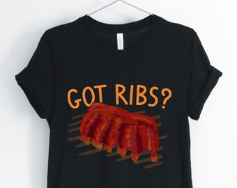 Got Ribs?, Barbacoa, Camiseta barbacoa, Camiseta de amante de la barbacoa, divertido verano simple al aire libre barbacoa Hangout Tee, Unisex & camisas de mujer