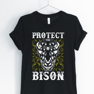 Protect The Bison, Bison, Bison Shirt, Vintage Bison, I Love Bison, Wyoming Bison, Bison Herder, Bison Gifts, Unisex & Women&#39;s Shirts