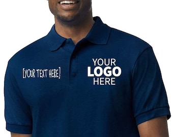 Custom Embroidery Polo Shirts with Your Text or Logo, Golf Polo Shirts, Custom Business Shirts, Personalized Group Polo Shirts