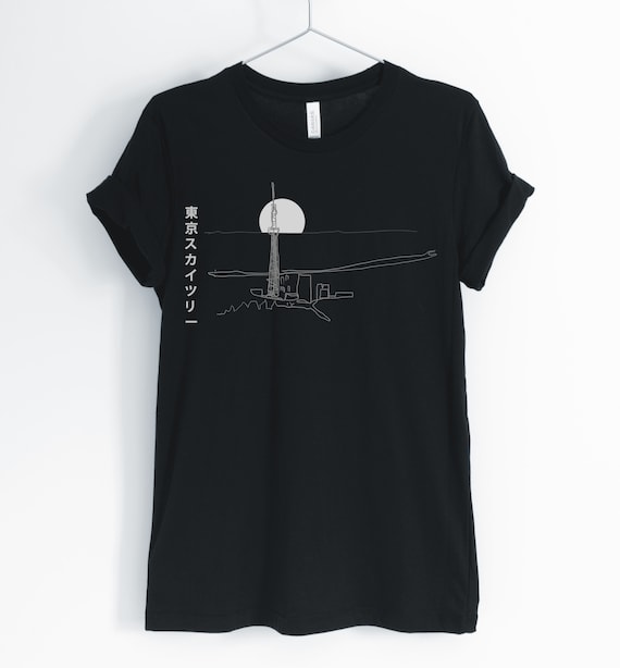 Tokyo Skytree, Japanese Shirt, Tokyo Shirt, Tokyo Skyline, Japanese Abstract, Japanese Aesthetic T-Shirt, Japan Gift, Unisex & Women's Shirt