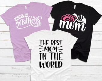 Magliette per la festa della mamma, regali per lei, regali per la mamma, stampa qualsiasi immagine o foto, magliette personalizzate, regali personalizzati per la mamma
