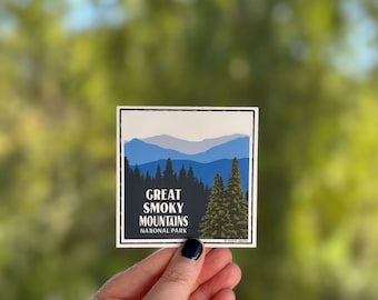 Great Smoky Mountains National Park Sticker · Waterproof and UV Resistant Vinyl Decal · Hiking Gift · Laptop, waterbottle, bumper sticker