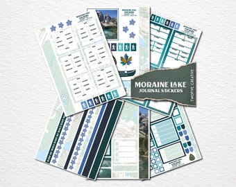Moraine Lake Banff National Park Sticker Sheet · Hiking, Travel Journal, Scrapbook