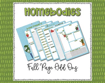 Homebodies A5 Daily Sticker Kit · Undated planner dashboard, Habit Reading Tracker, travel, journal · Deco sticker sheet · Hobonichi Cousin