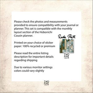 May include: A rectangular sticker sheet titled Lake Path featuring various nature-themed designs in shades of green, blue, and brown. The sheet includes rectangular strips, small circular icons, and decorative elements, with the text TWO FIVE CREATIVE at the bottom.