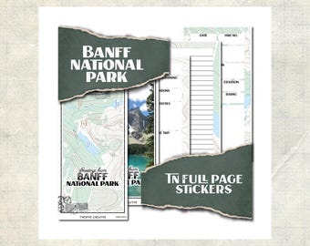 Zion National Park · Hiking Log and Trail Journal sticker sheets · Full Page Planner Inserts · Travelers Notebook TN 4x8"