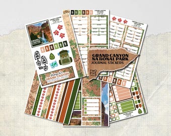 Grand Canyon National Park Sticker Sheet · Hiking, Travel Journal, Scrapbook