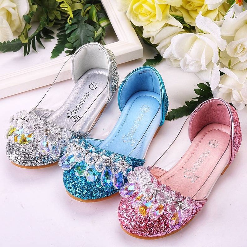 Blue Elsa Frozen Shoes Blue Frozen Shoes Elsa Silver Shoes Etsy