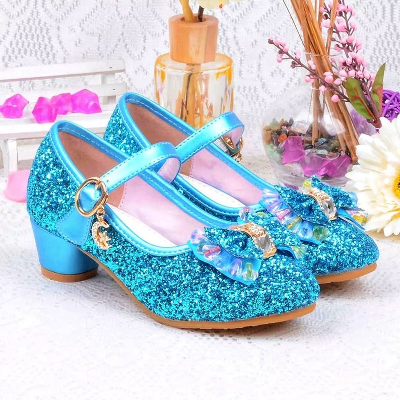 Blue Elsa Shoe Blue Frozen Shoes Princess Elsa Maryjane | Etsy