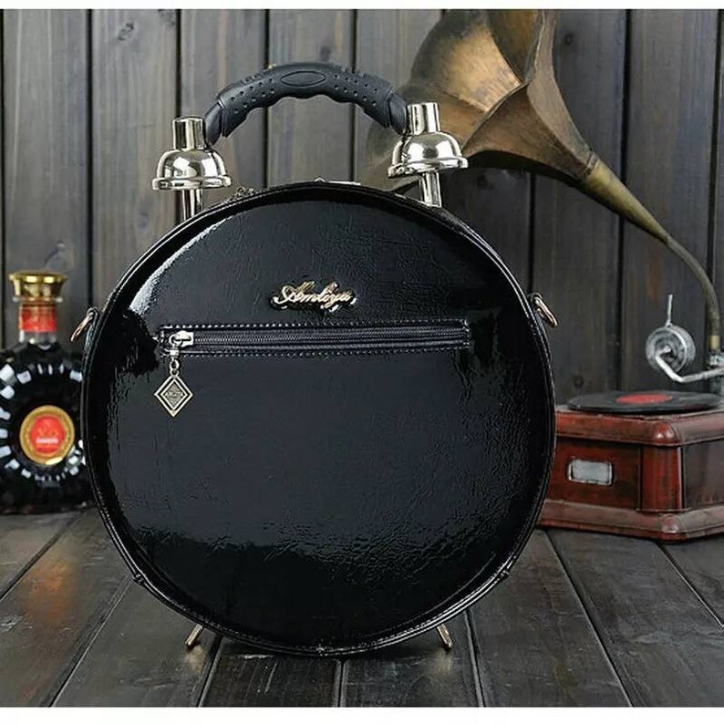 Steampunk Real Clock Handbag Shoulder Bag in Gray Brown and Etsy