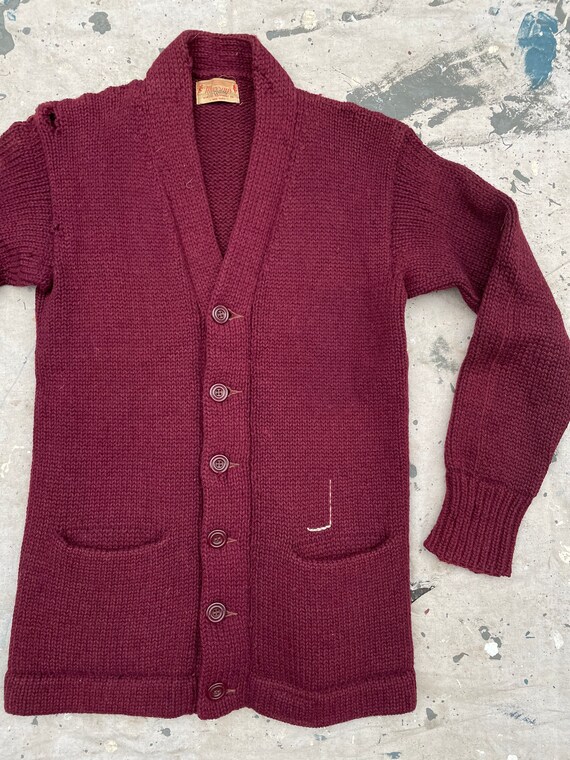 40s/50s Cardigan Letterman Sweater - image 5