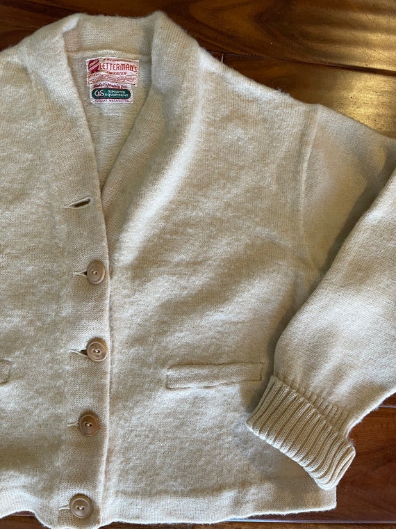 Beige Varsity Sweater by HL Whiting Co