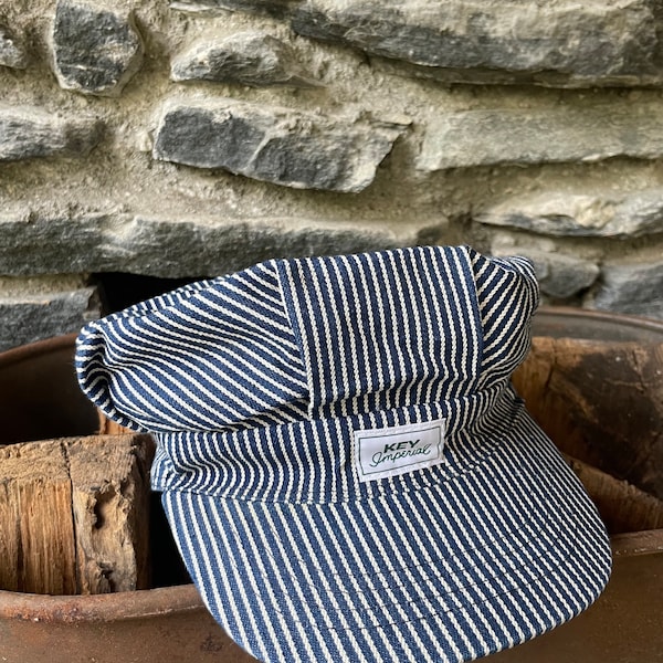 Key Imperial Hickory Stripe Engineer Hat