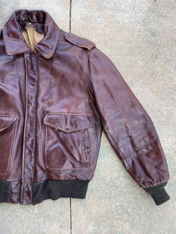 Genuine Leather Schott Bomber Jacket - image 4