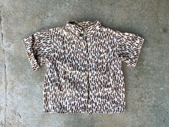 1950s Women's Button Up Oxford Shirt - image 1