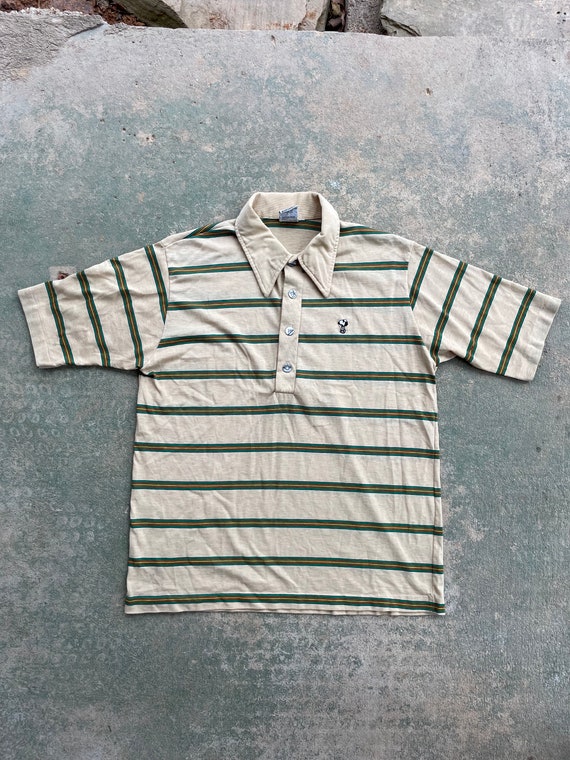 Vintage Joe Cool Snoopy Stripe Polo Shirt