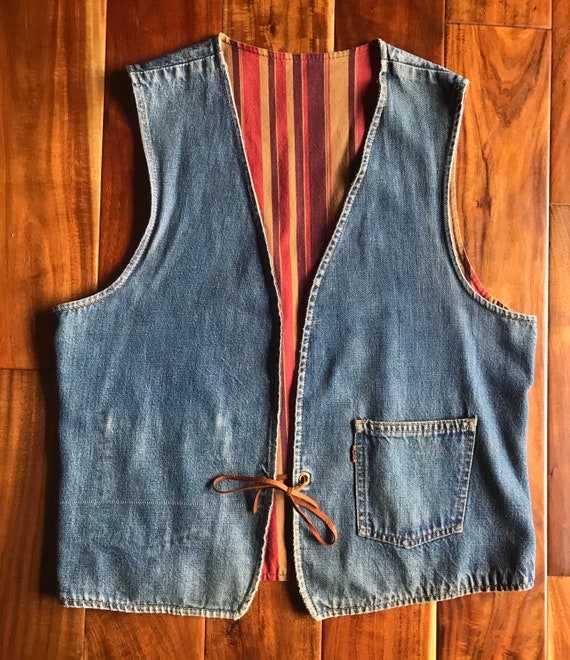 Levis Big E Orange Tab Vest, 1970s