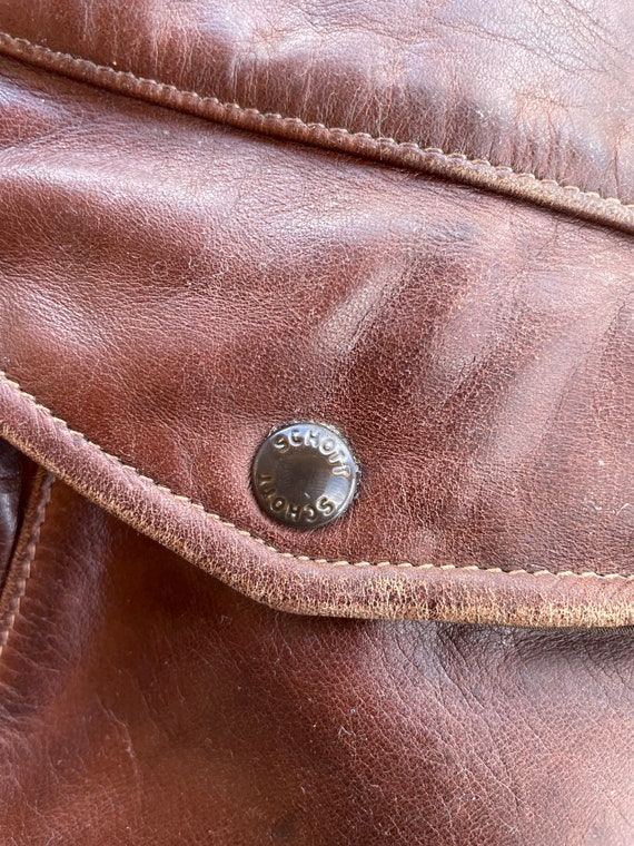 Genuine Leather Schott Bomber Jacket - image 7
