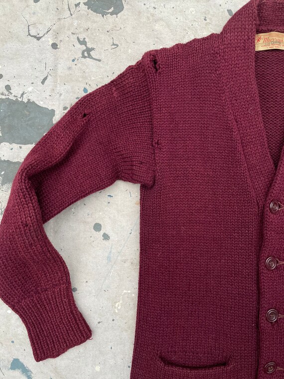 40s/50s Cardigan Letterman Sweater - image 6
