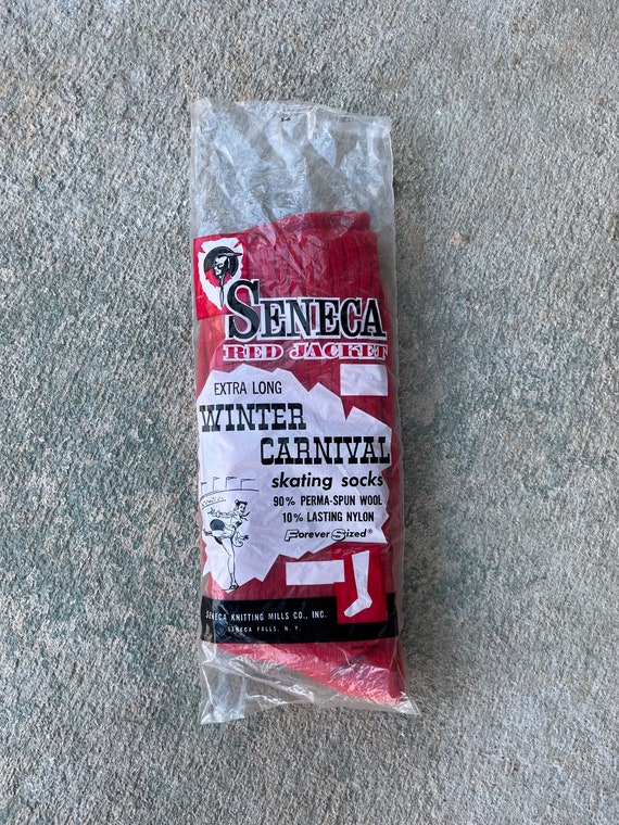 60s Seneca Red Wool Socks