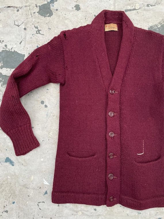 40s/50s Cardigan Letterman Sweater - image 4
