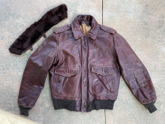 Genuine Leather Schott Bomber Jacket - image 1