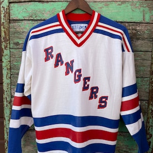 HolySport New York Rangers Kevin Hayes Reebok NHL Hockey Jersey - Red White Blue Uniform Shirt - Number 13 - Men's Size Small 