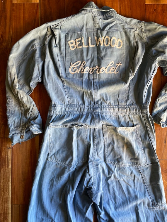 Early Herringbone Thread Coveralls, Bellwood Chevr