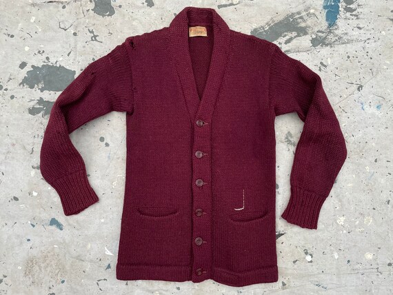 40s/50s Cardigan Letterman Sweater - image 1