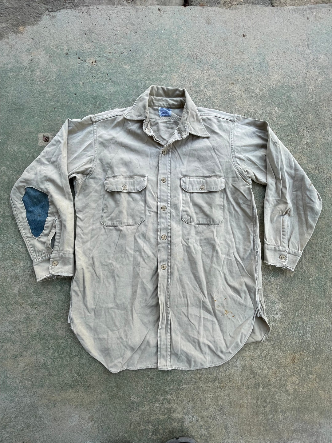 salt & pepper 1940s hercules work shirt nfs