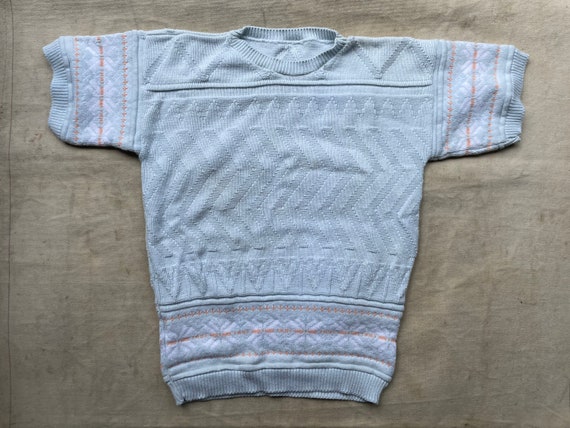 Vintage Short Sleeve Knit Sweater - image 1