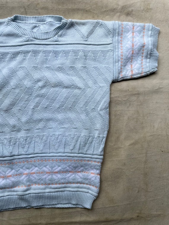 Vintage Short Sleeve Knit Sweater - image 4