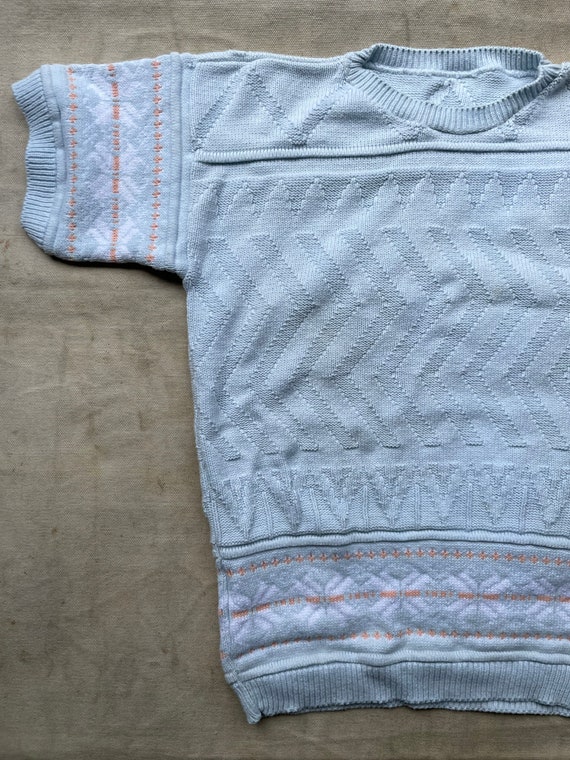 Vintage Short Sleeve Knit Sweater - image 3