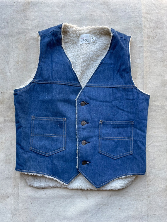 Sherpa Lined Denim Vest