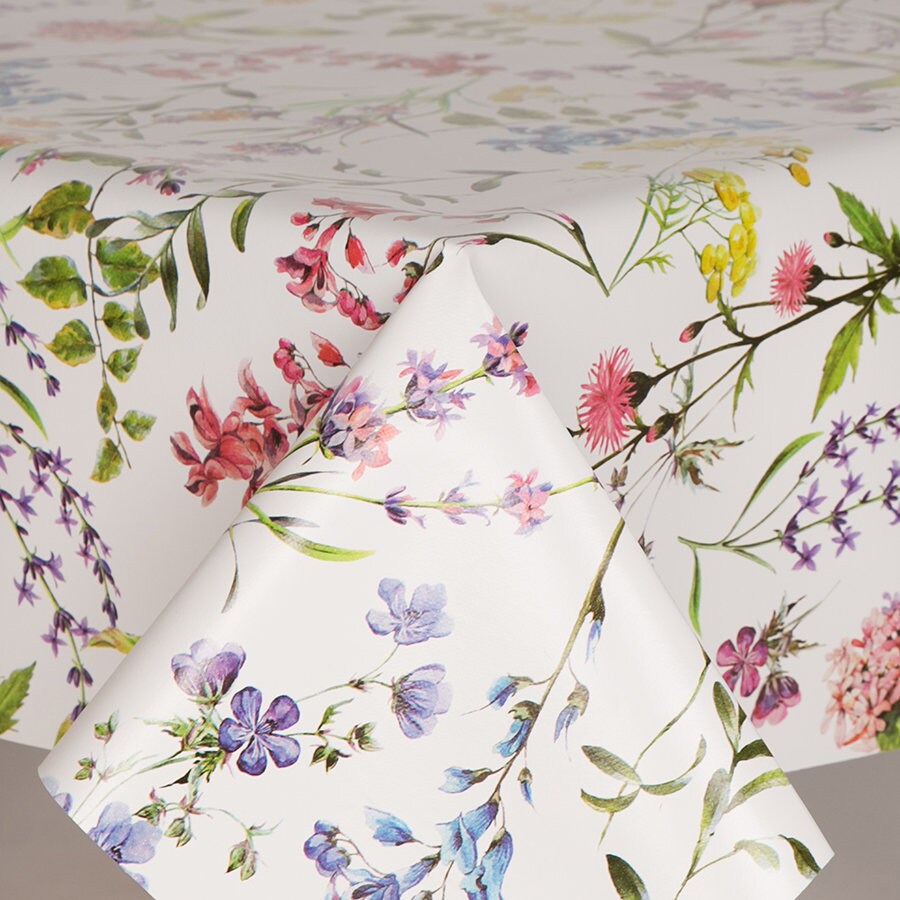 Tovaglia Usa E Getta In Plastica PVC Viola Con Pois - 180x108 Cm Per Feste Di Compleanno