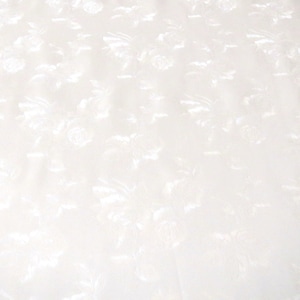 Nappe en PVC, grandes roses blanches sur fond blanc, nettoyez par essuyage, nappe en vinyle/plastique ronde, carrée, ovale ou rectangle