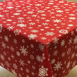C56-2 Code Christmas PVC Vinyl Wipe Clean Tablecloth ALL SIZES 