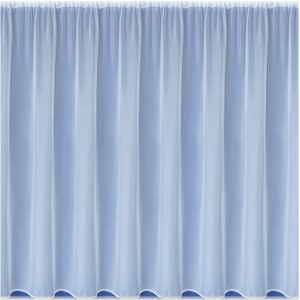 May include: White sheer curtains with a subtle wave pattern at the bottom.